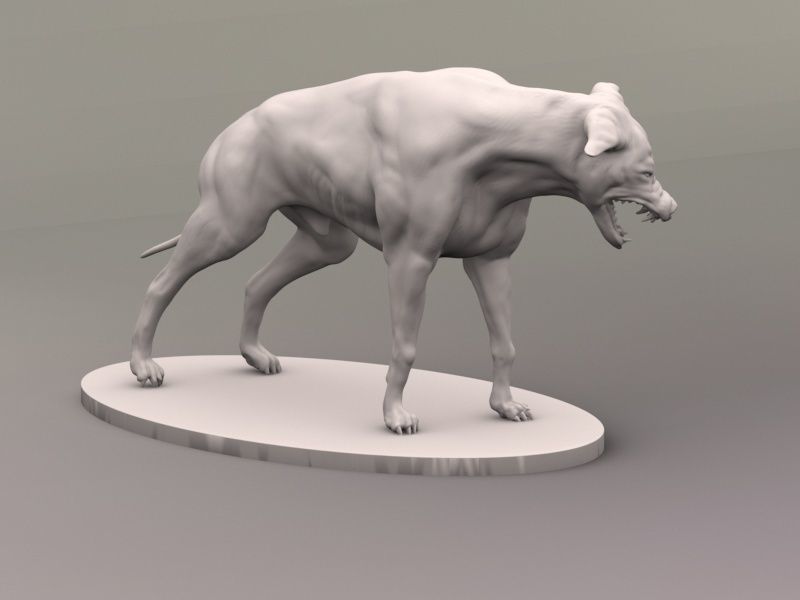 Wild dog 3D print model_5