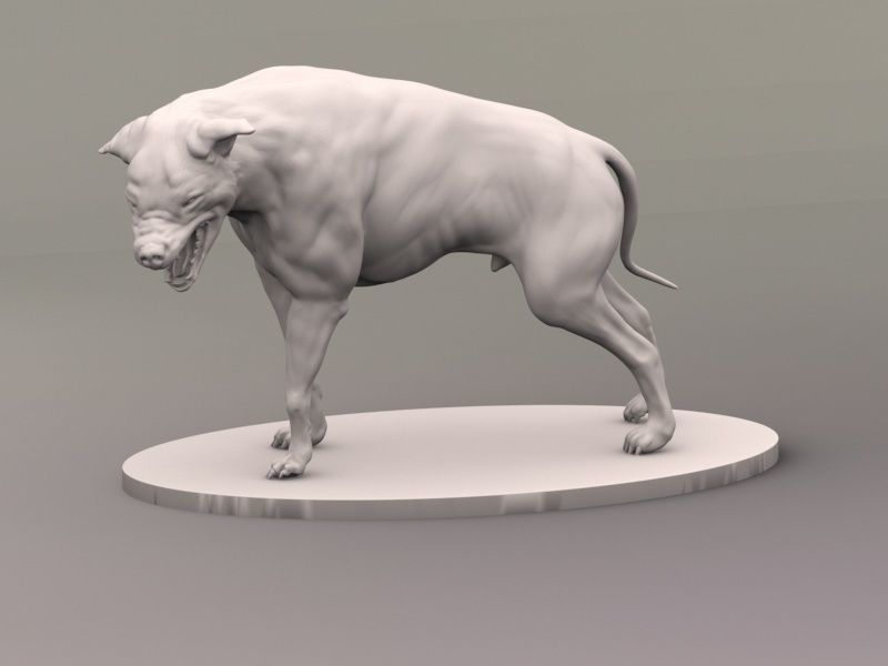 Wild dog 3D print model_3