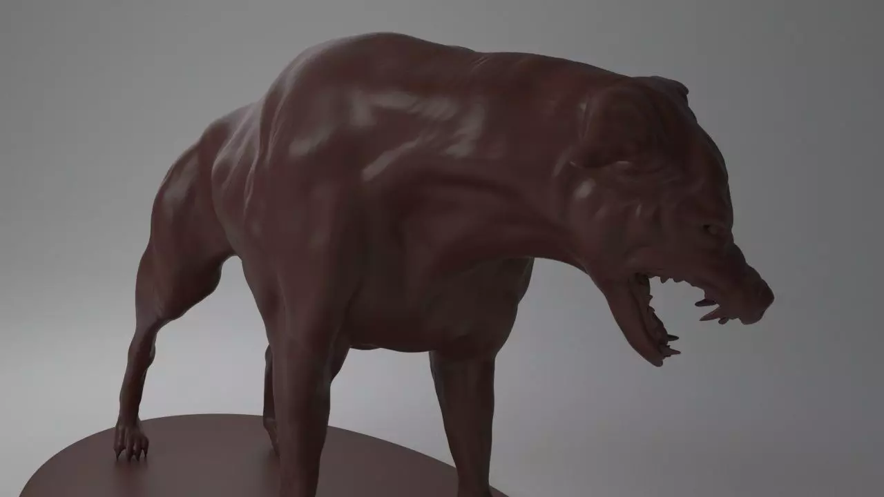 Wild dog 3D print model_0