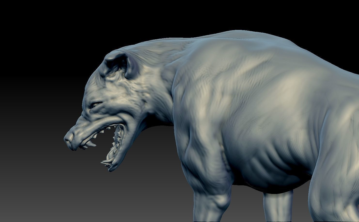 Wild dog 3D print model_4