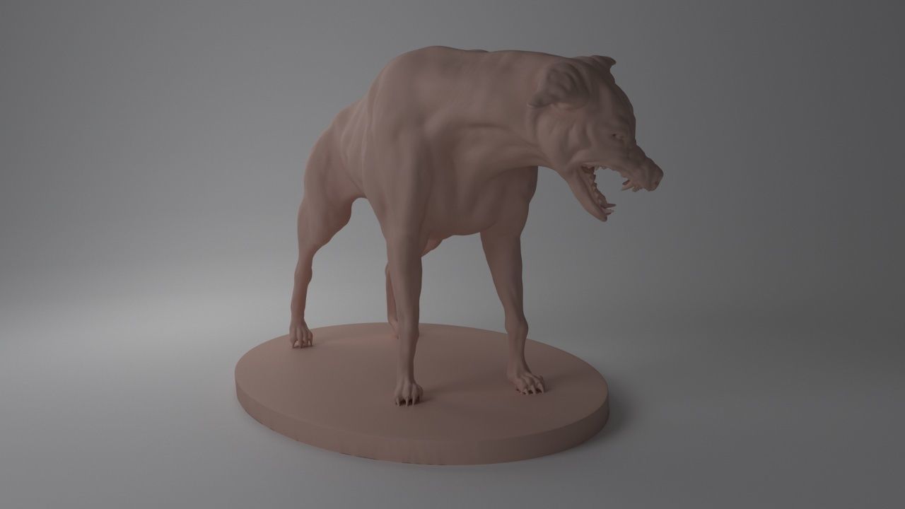 Wild dog 3D print model_10