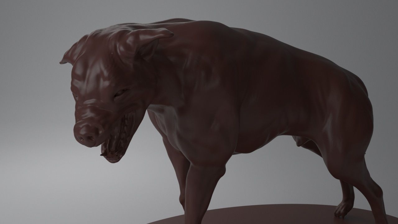 Wild dog 3D print model_12