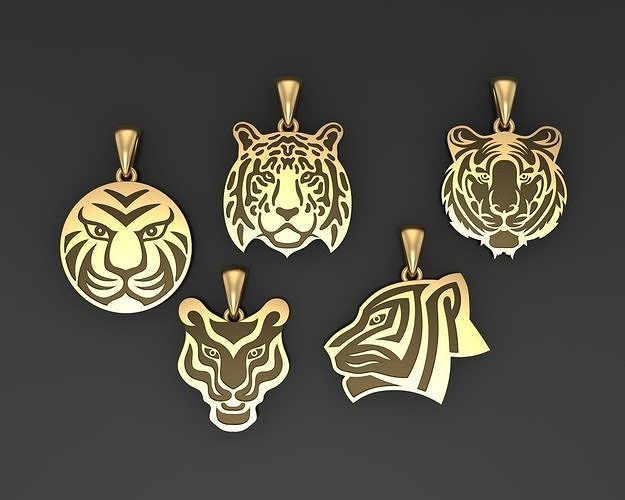 Tiger Pendant 3D print model