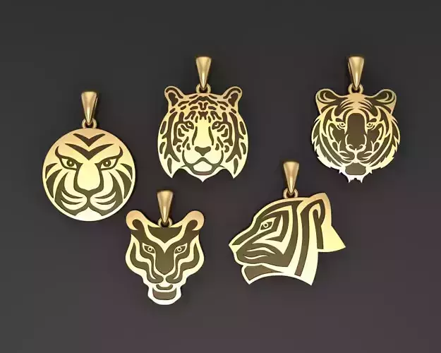 Tiger Pendant 3D print model