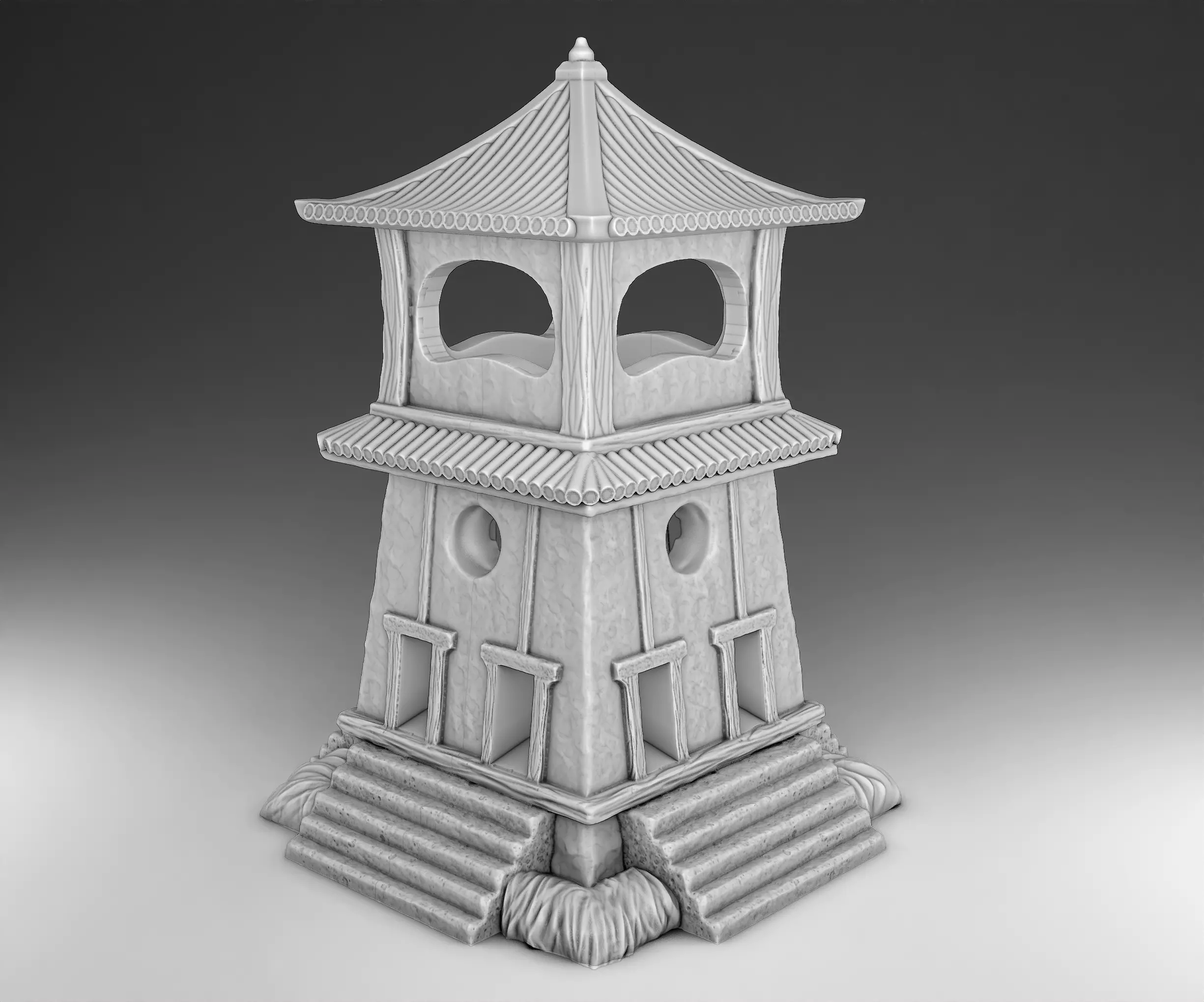 Tower chinese 3D print model_0