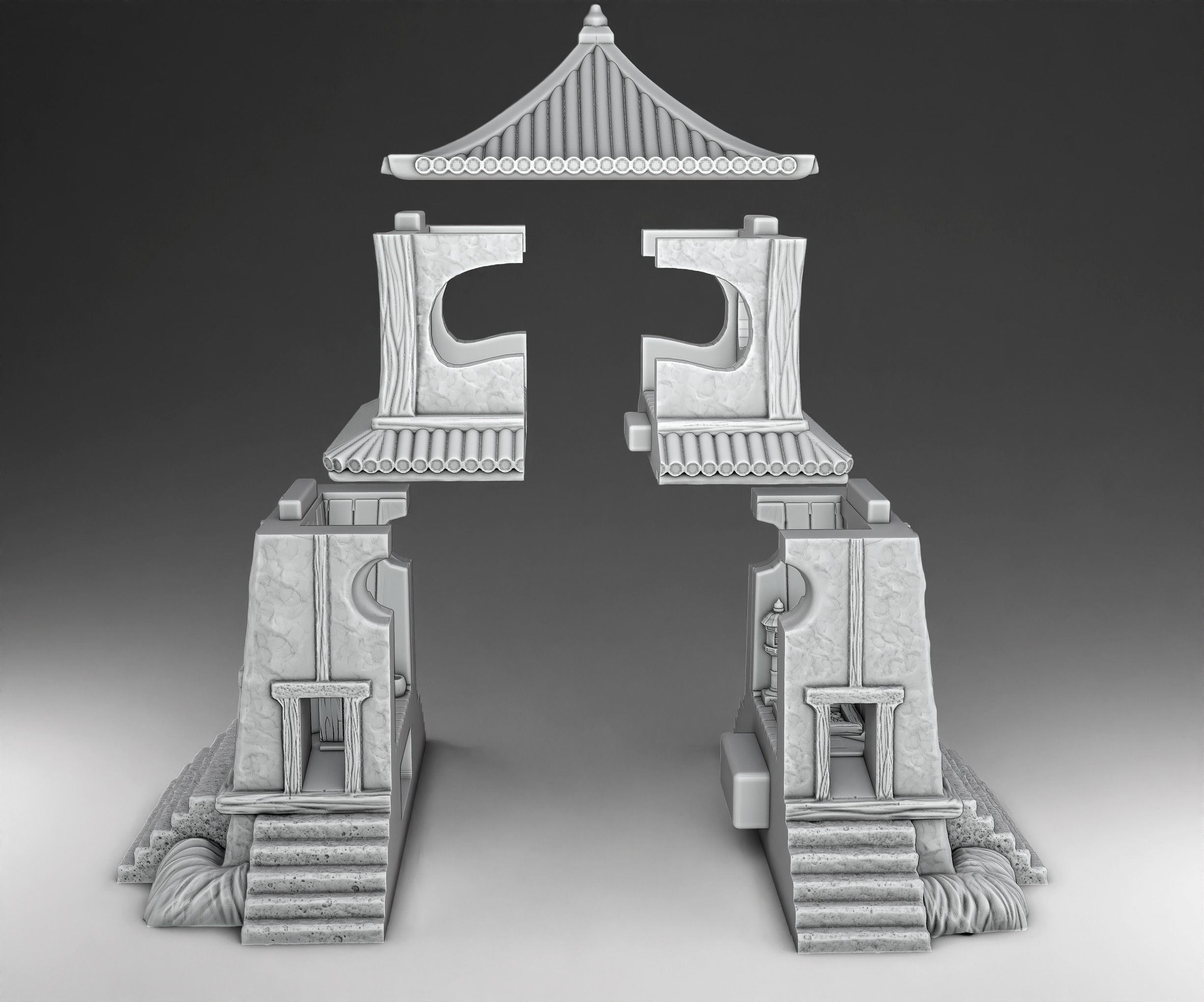 Tower chinese 3D print model_1