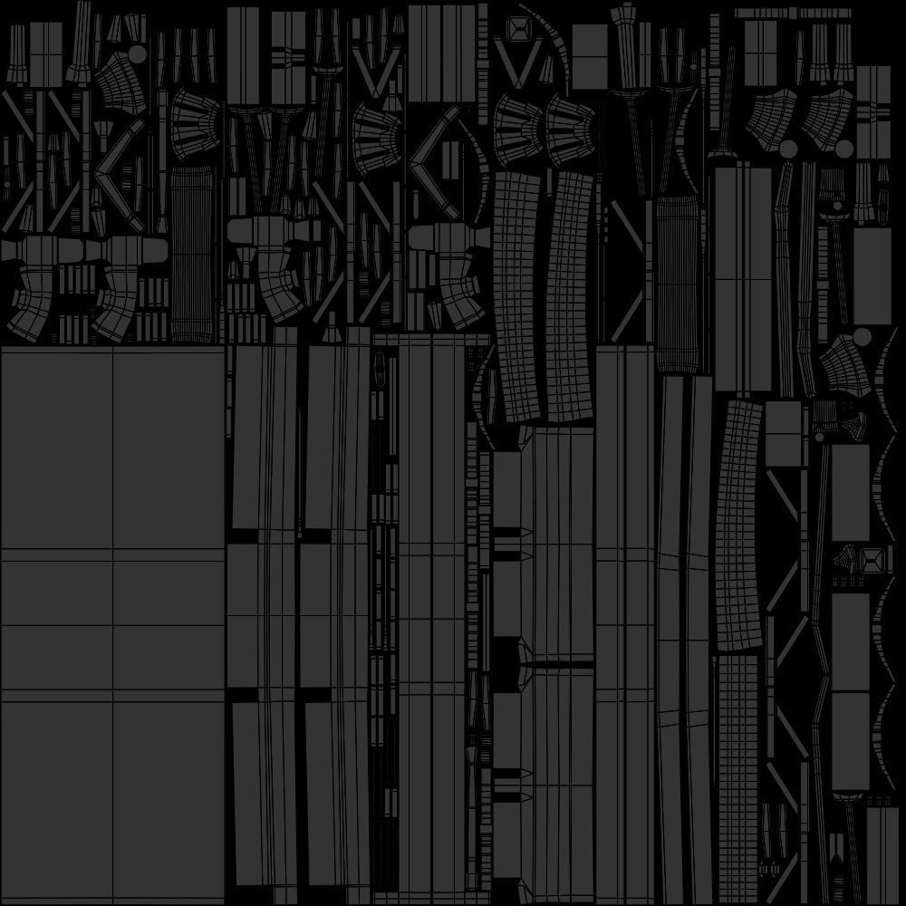 1-plank - 3plank rail wagon Low-poly 3D model_12