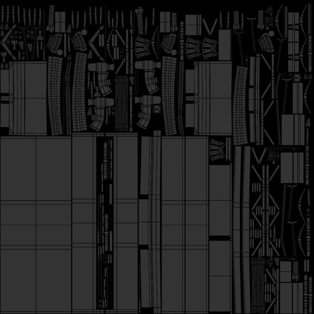 1-plank - 3plank rail wagon Low-poly 3D model_13