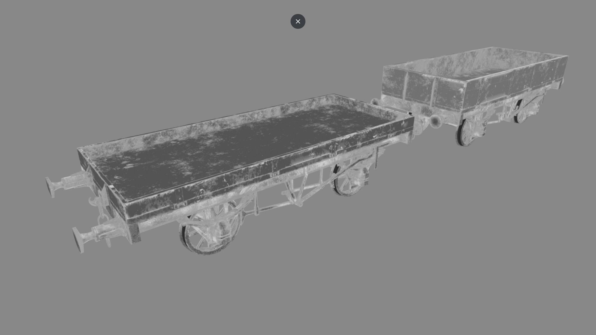 1-plank - 3plank rail wagon Low-poly 3D model_11