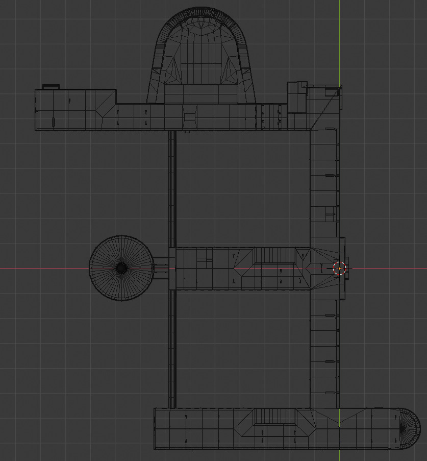 Kirov District Administration building  Leningrad 1935 Low-poly 3D model_9