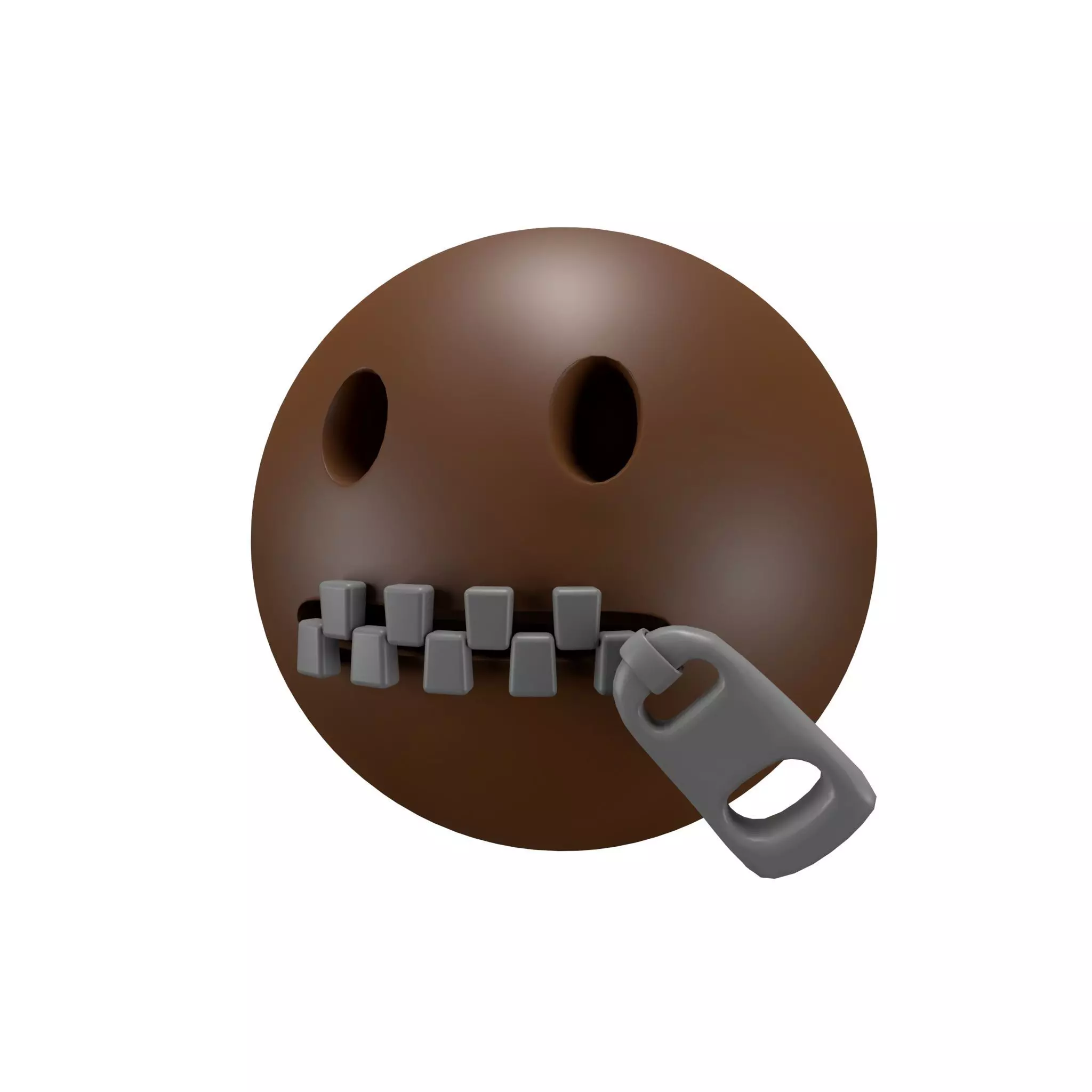 Zipper-Mouth Face 04 Low-poly 3D model_0