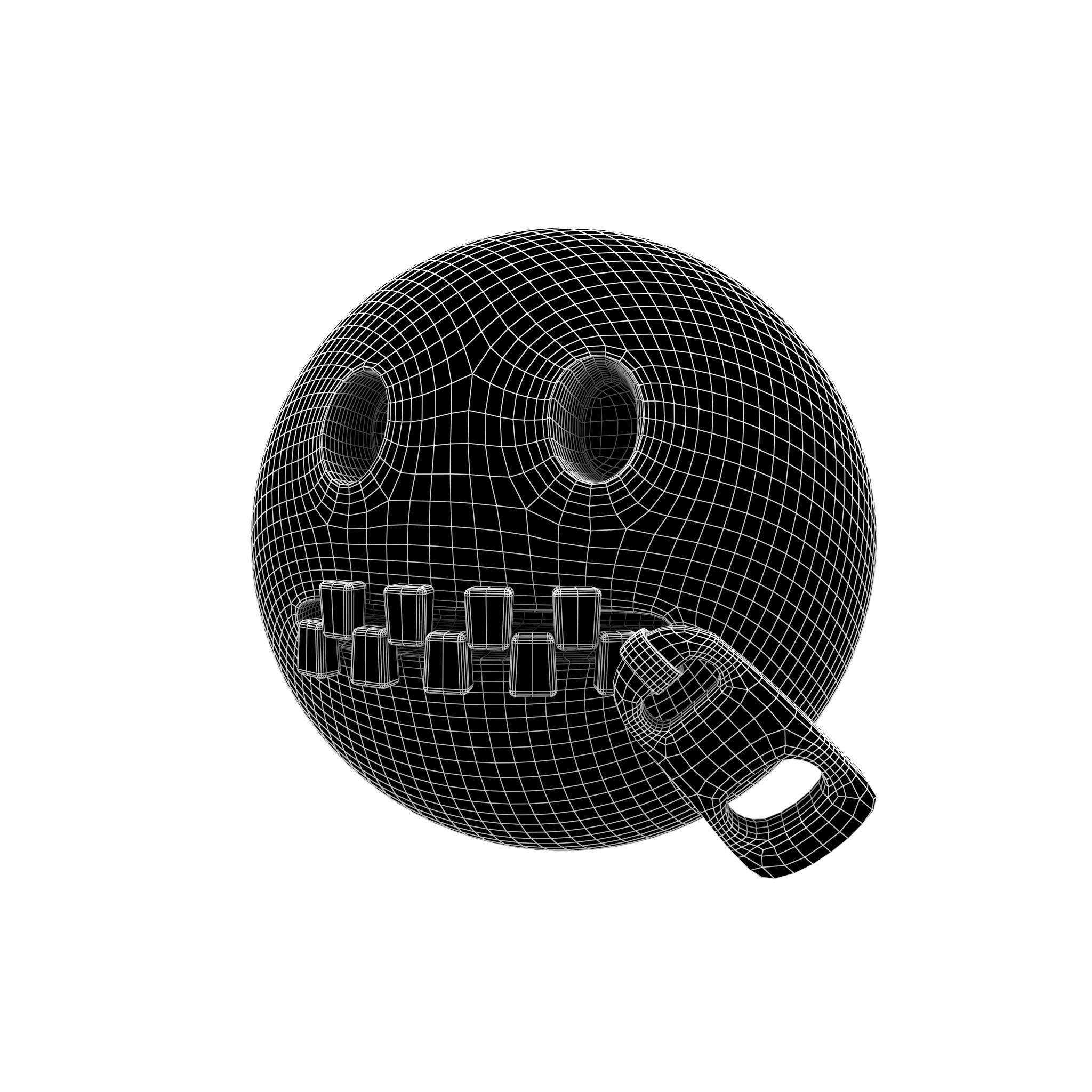 Zipper-Mouth Face 04 Low-poly 3D model_4