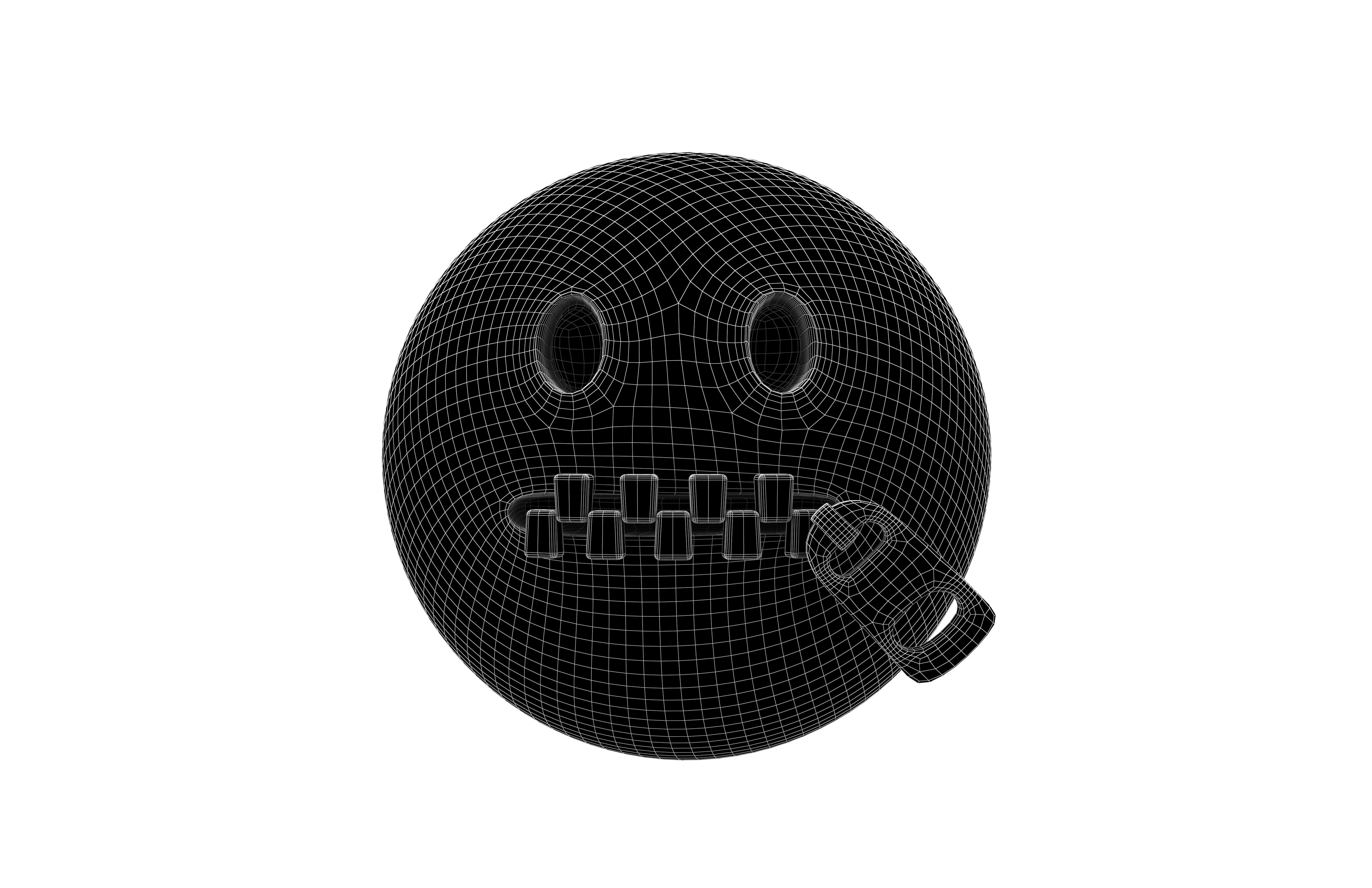 Zipper-Mouth Face 04 Low-poly 3D model_6