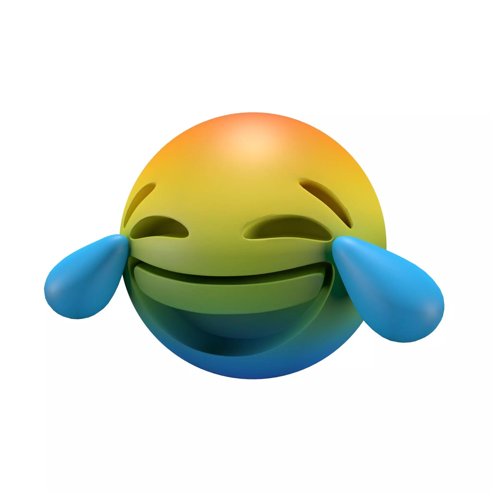 Face With Tears of Joy 06 Low-poly 3D model_0