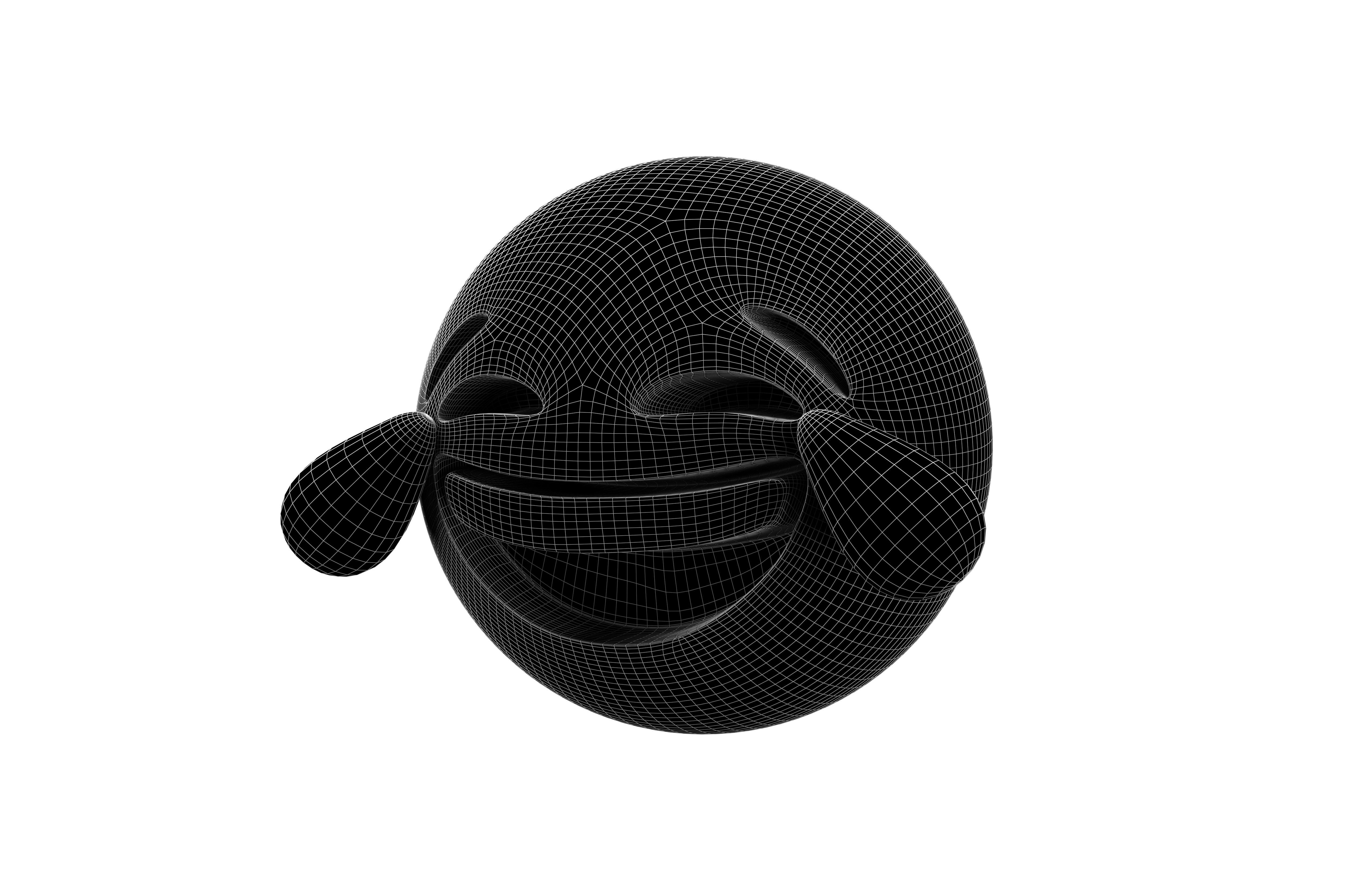 Face With Tears of Joy 06 Low-poly 3D model_7