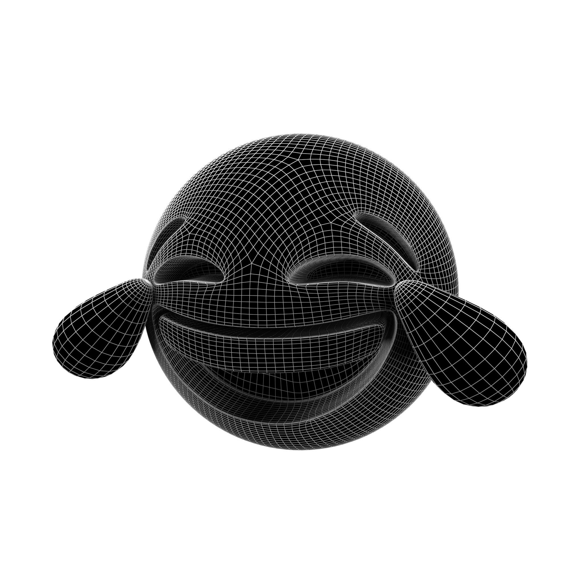 Face With Tears of Joy 06 Low-poly 3D model_4