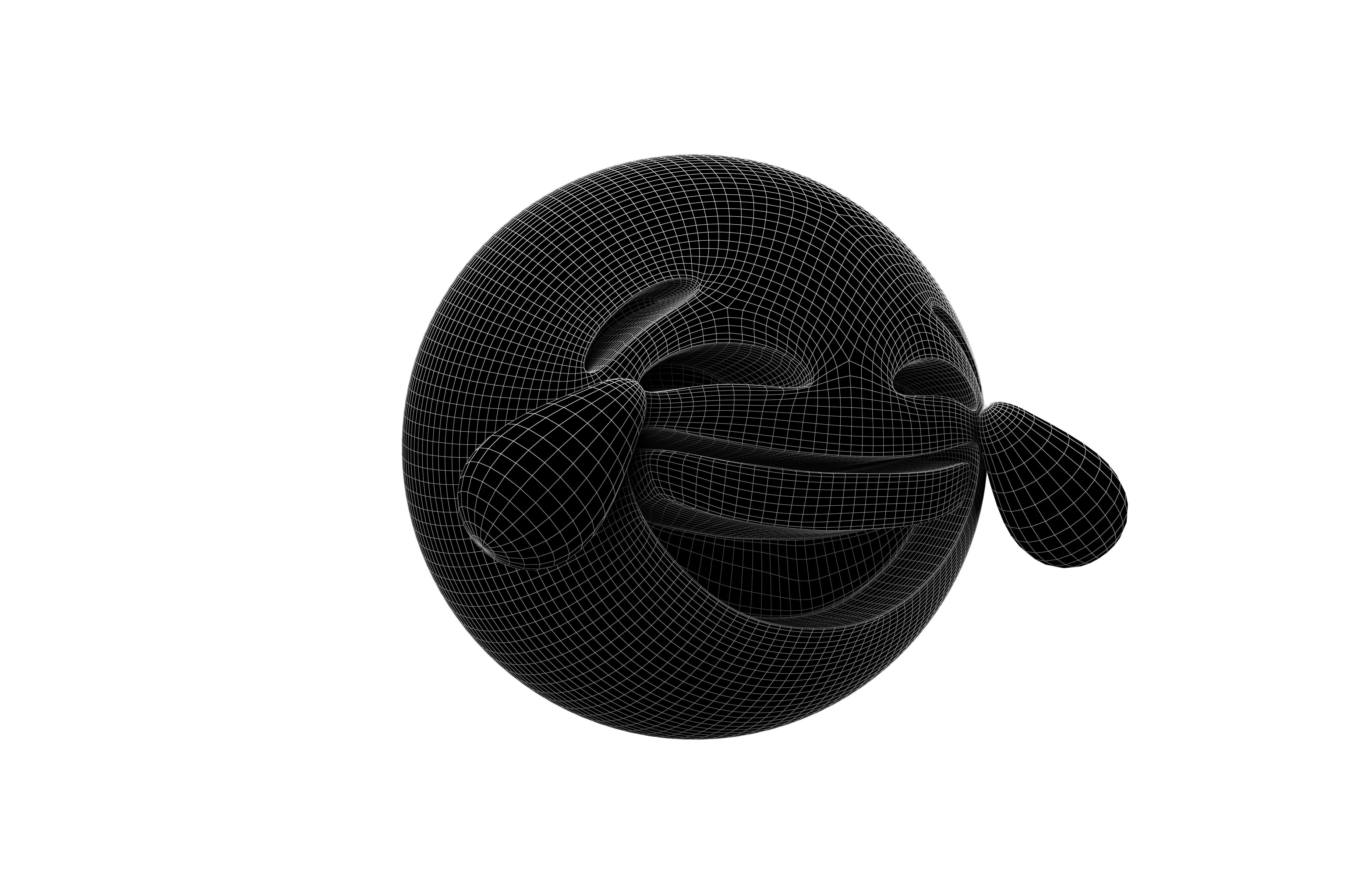 Face With Tears of Joy 06 Low-poly 3D model_6