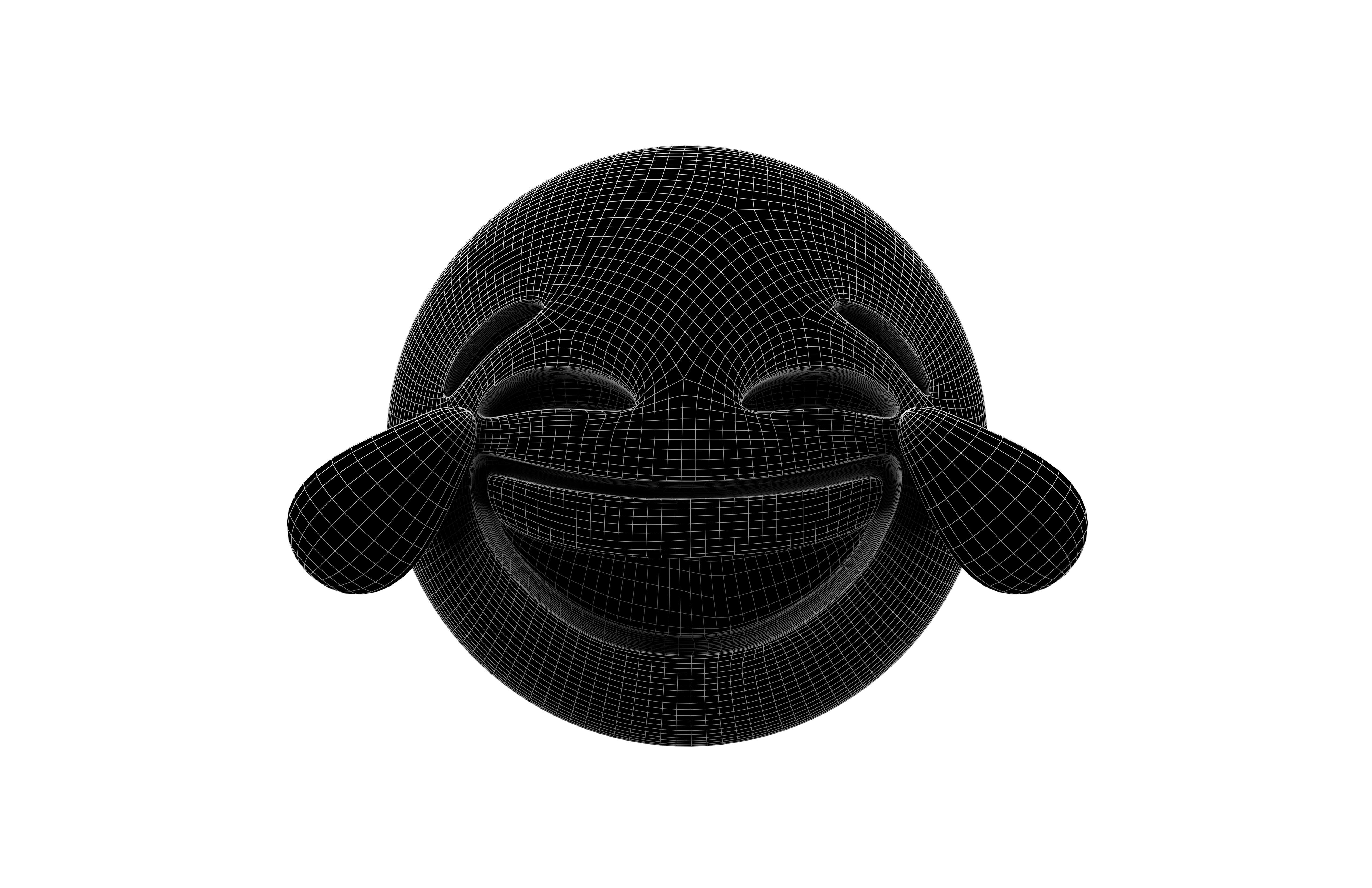 Face With Tears of Joy 06 Low-poly 3D model_5