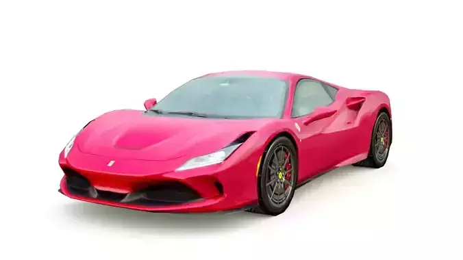 Ferrari F8 Tributo 2021 lowpoly Low-poly 3D model