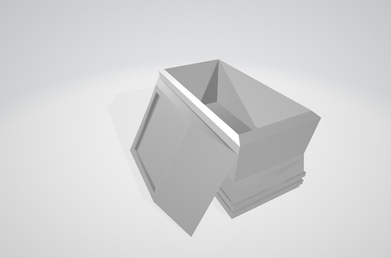 Coffin or tresure chest 3D model_2