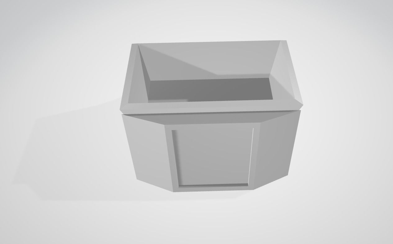 Coffin or tresure chest 3D model_1