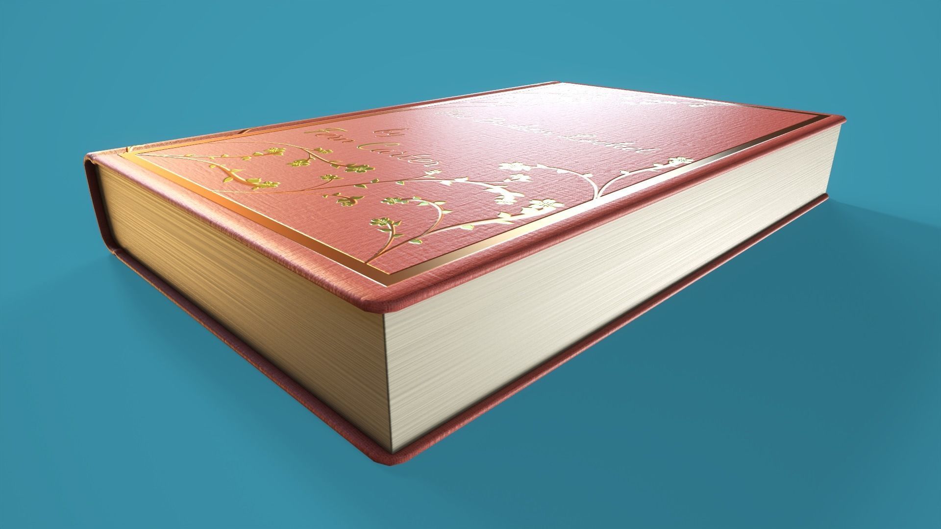 Hardback Book Low-poly 3D model_3