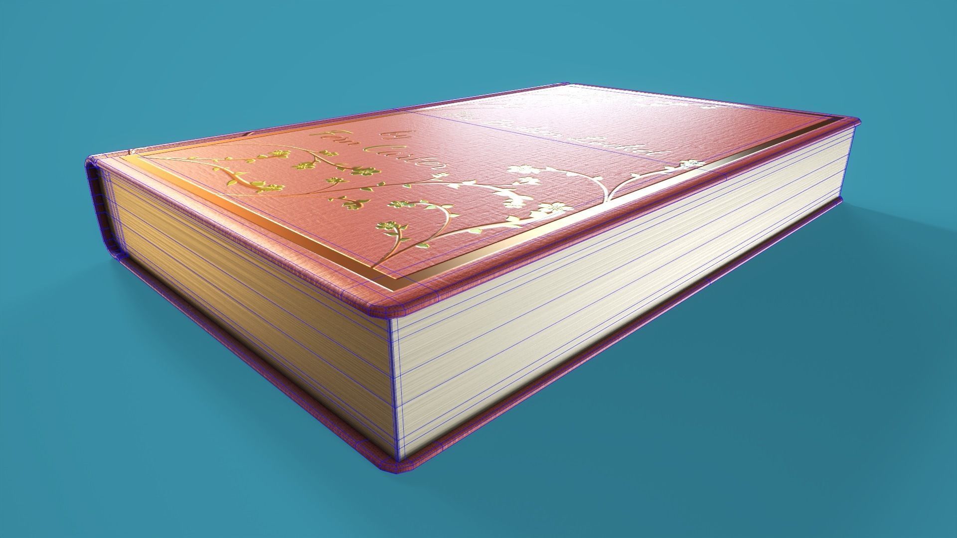 Hardback Book Low-poly 3D model_10