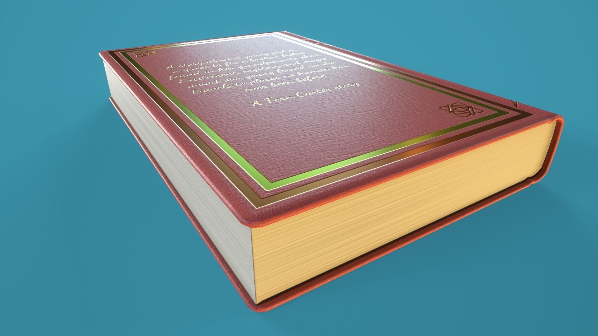 Hardback Book Low-poly 3D model_5