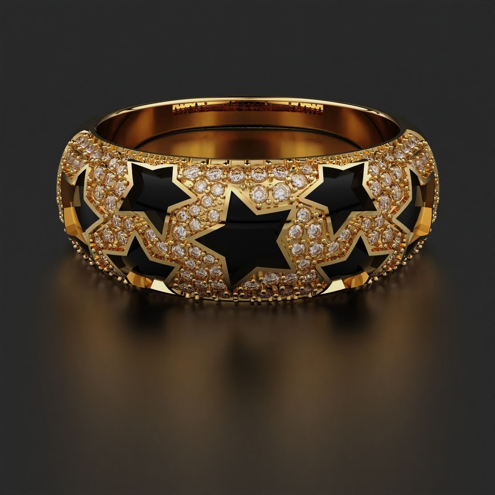 Star Ring 3D print model_4
