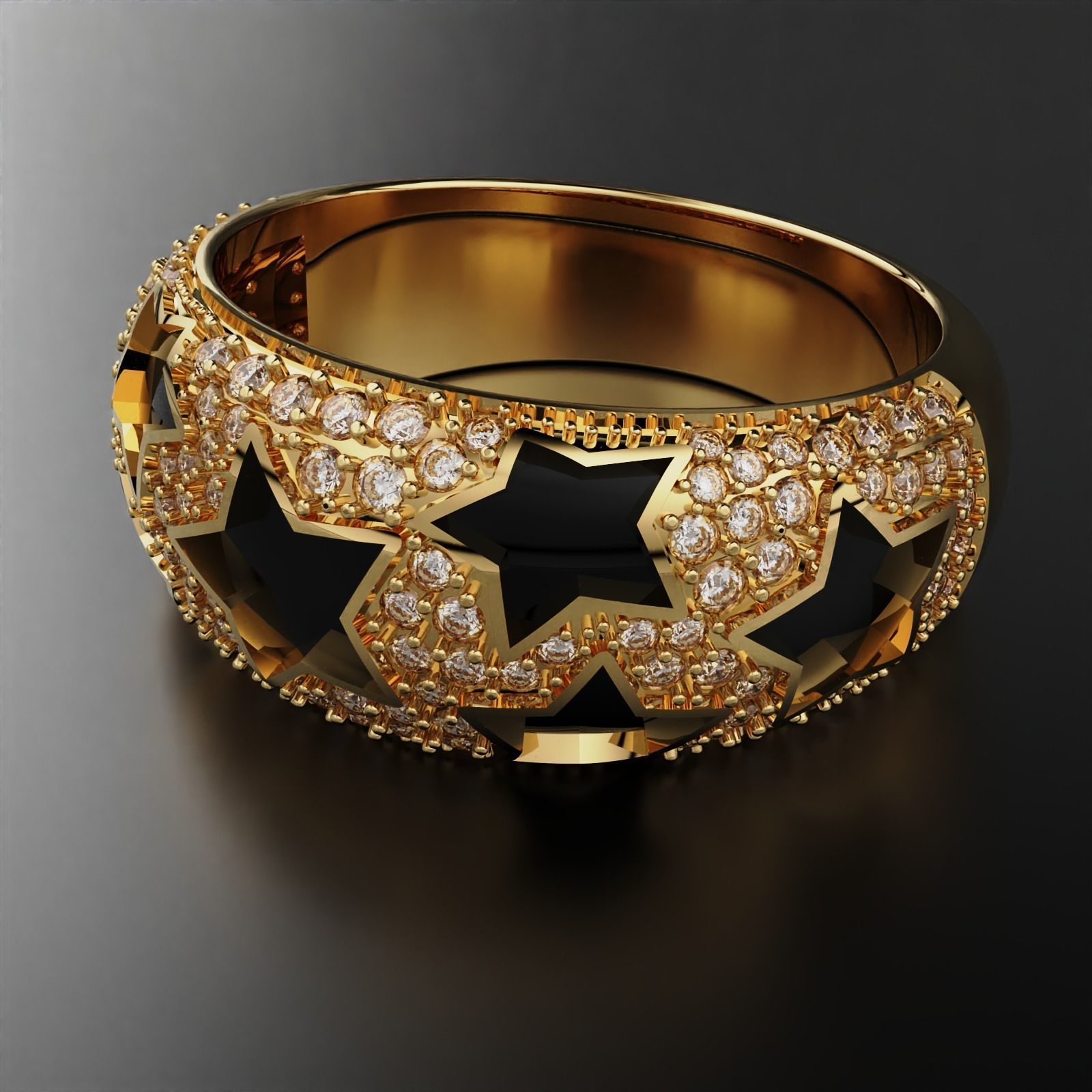 Star Ring 3D print model_1