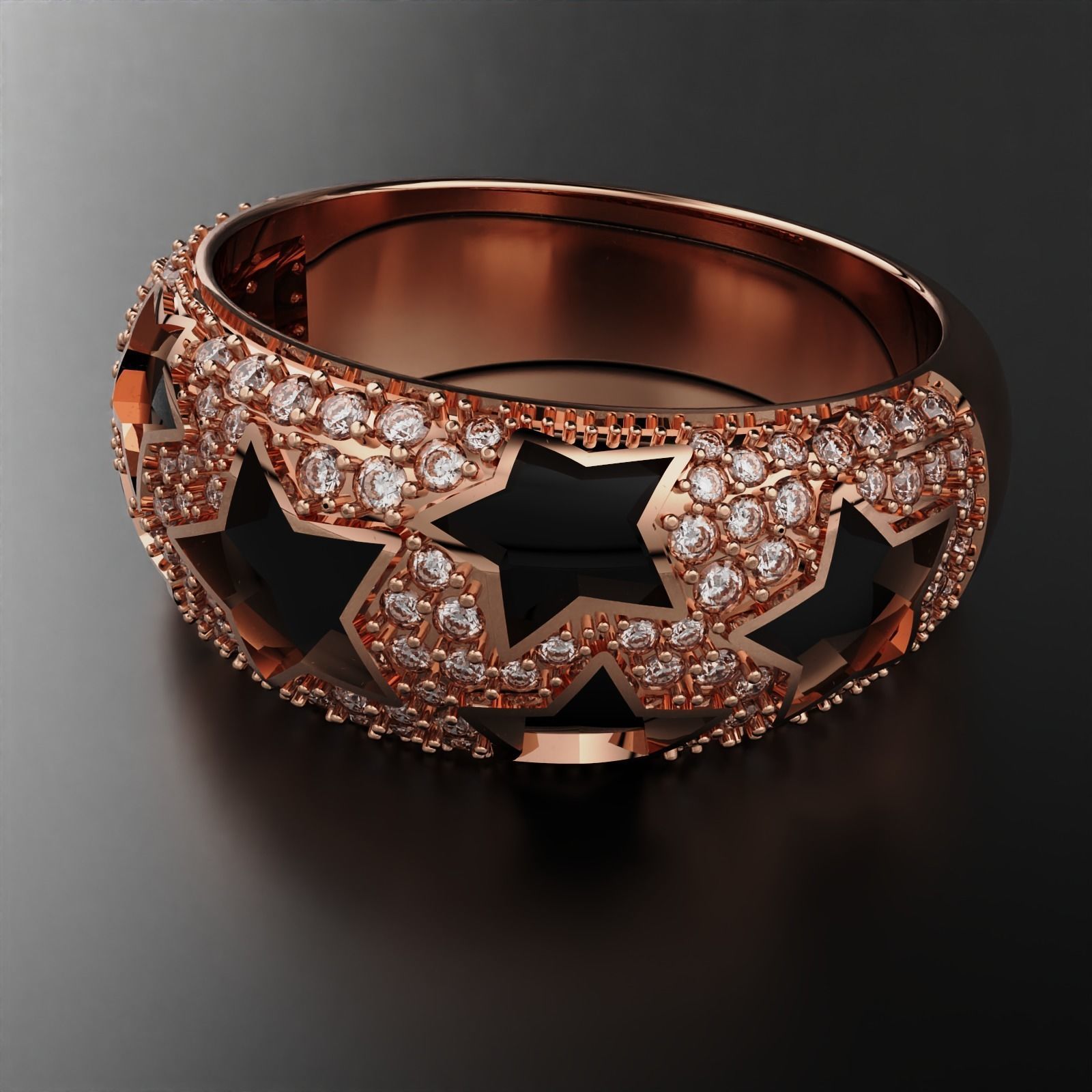 Star Ring 3D print model_5