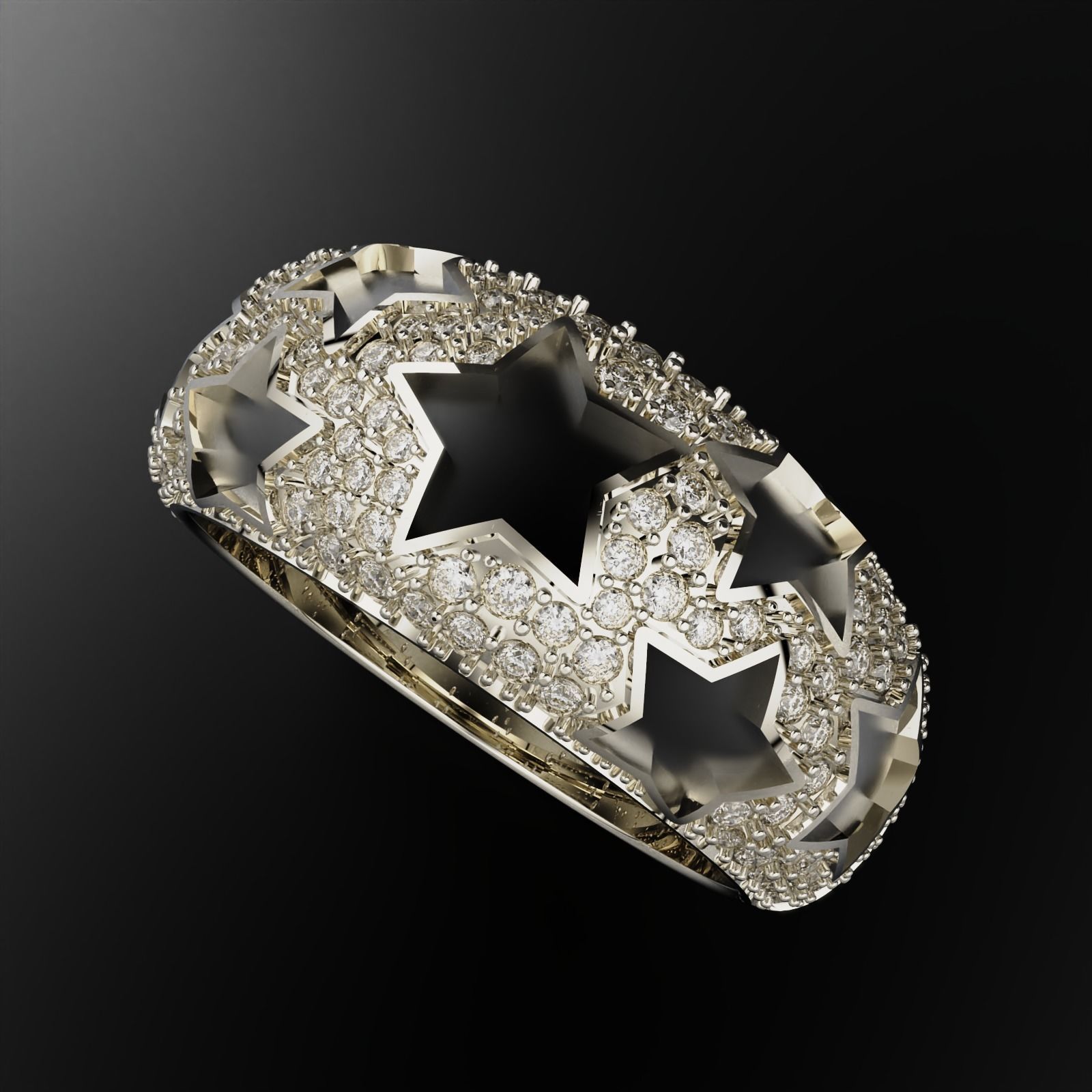 Star Ring 3D print model_8