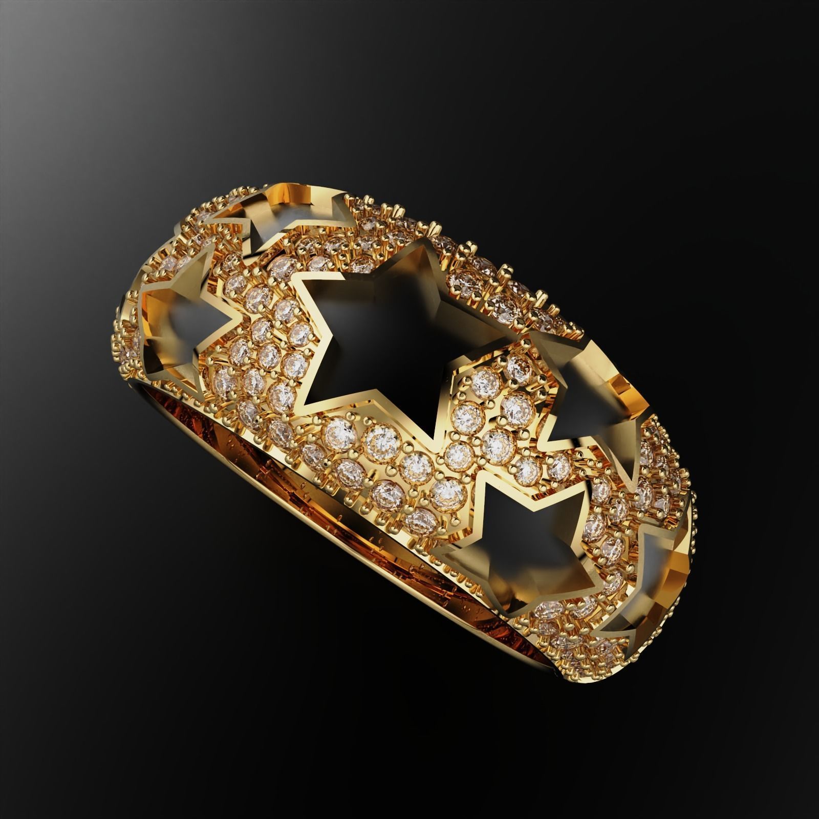 Star Ring 3D print model_7