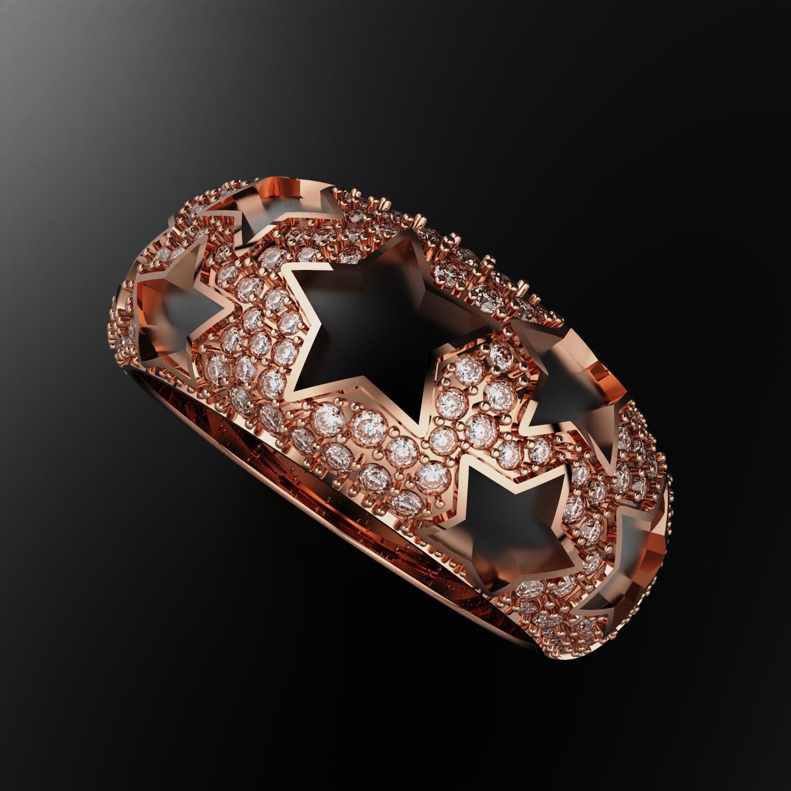 Star Ring 3D print model_6