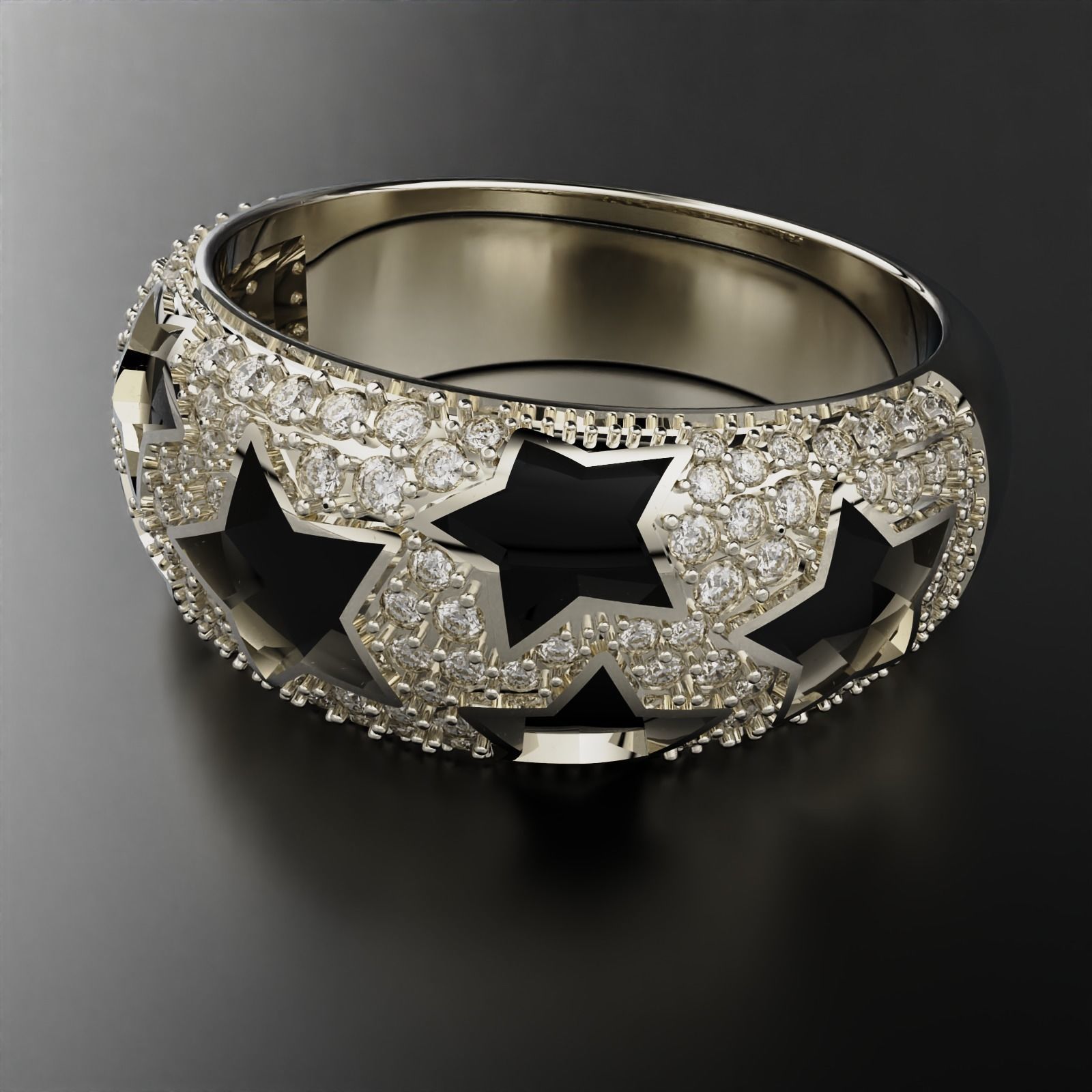 Star Ring 3D print model_2