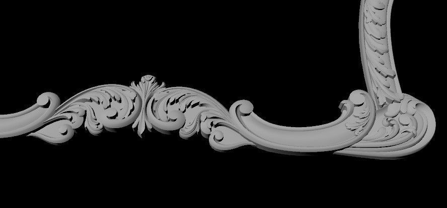carved mirror 3D model_3