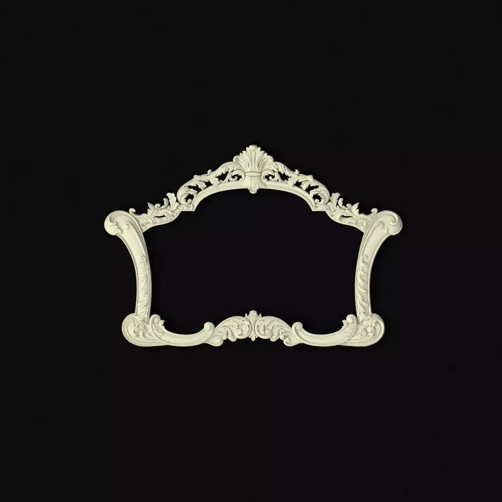 carved mirror 3D model_0