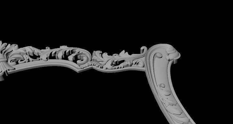 carved mirror 3D model_2