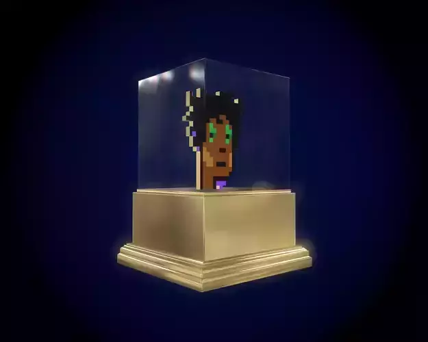Gold punk Low-poly 3D model