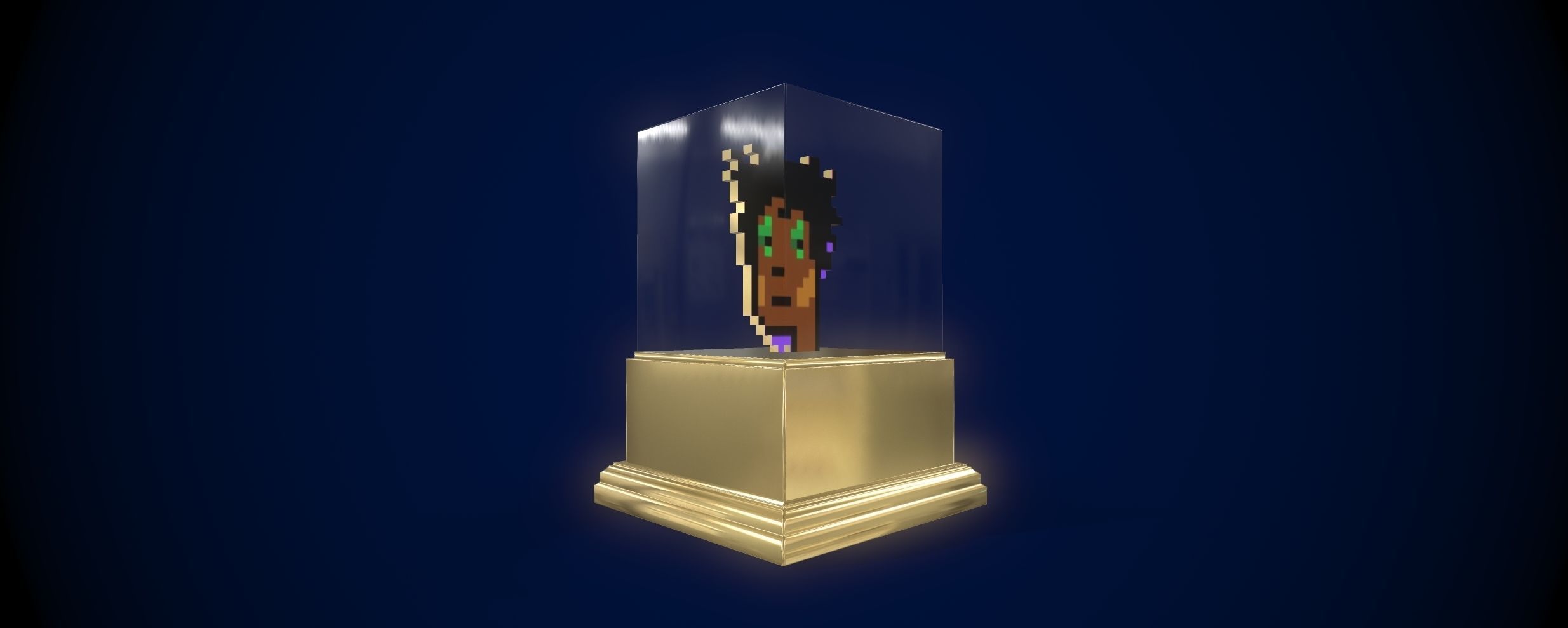 Gold punk Low-poly 3D model_13
