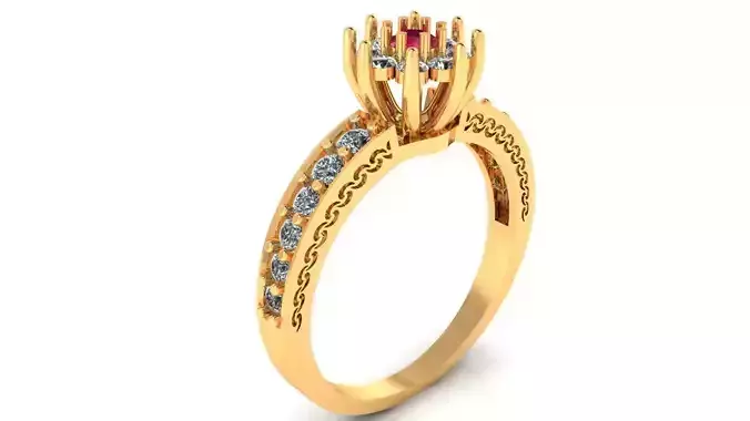 Women Ring 69 diamond cluster halo engagement ring for women