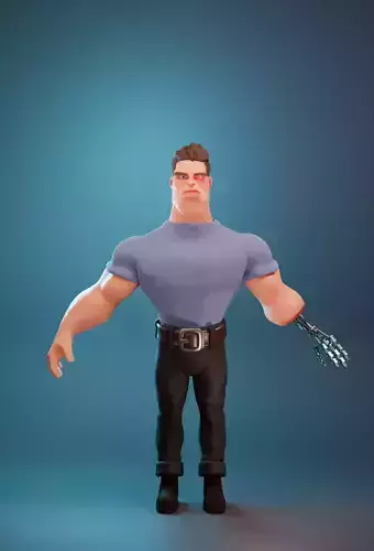 Cartoon Terminator       Arnold Schwarzenegger