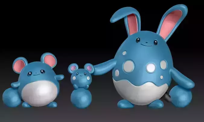 Pokemon Azurill Marill Azumarill
