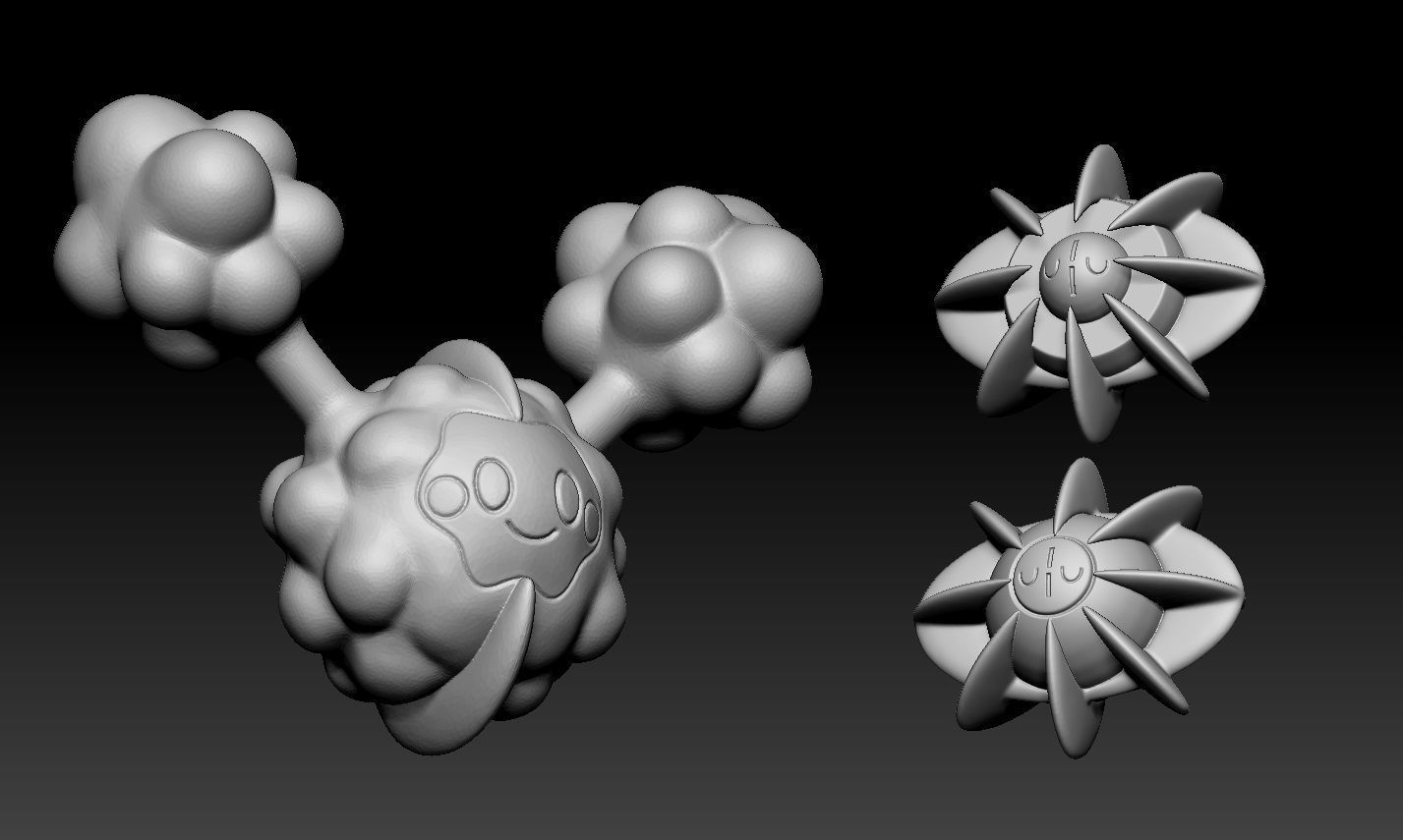 Pokemon Cosmog Cosmoem Lunala 3D print model_2