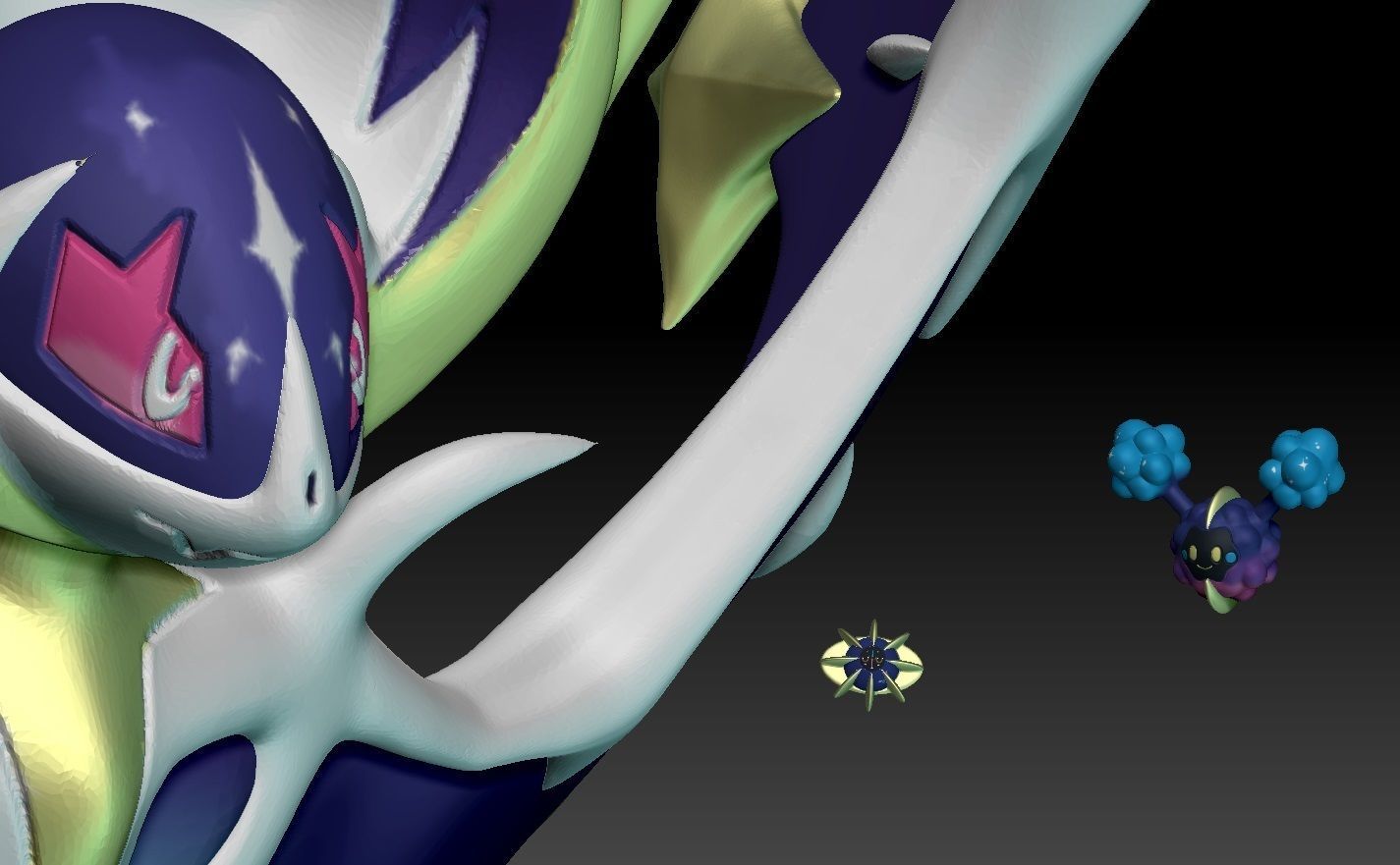 Pokemon Cosmog Cosmoem Lunala 3D print model_1