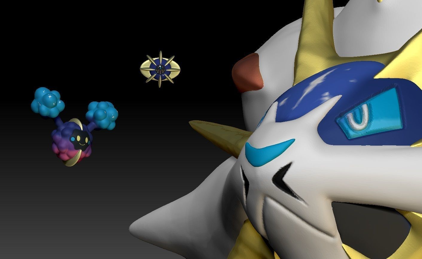 Pokemon Cosmog Cosmoem Solgaleo 3D print model_1