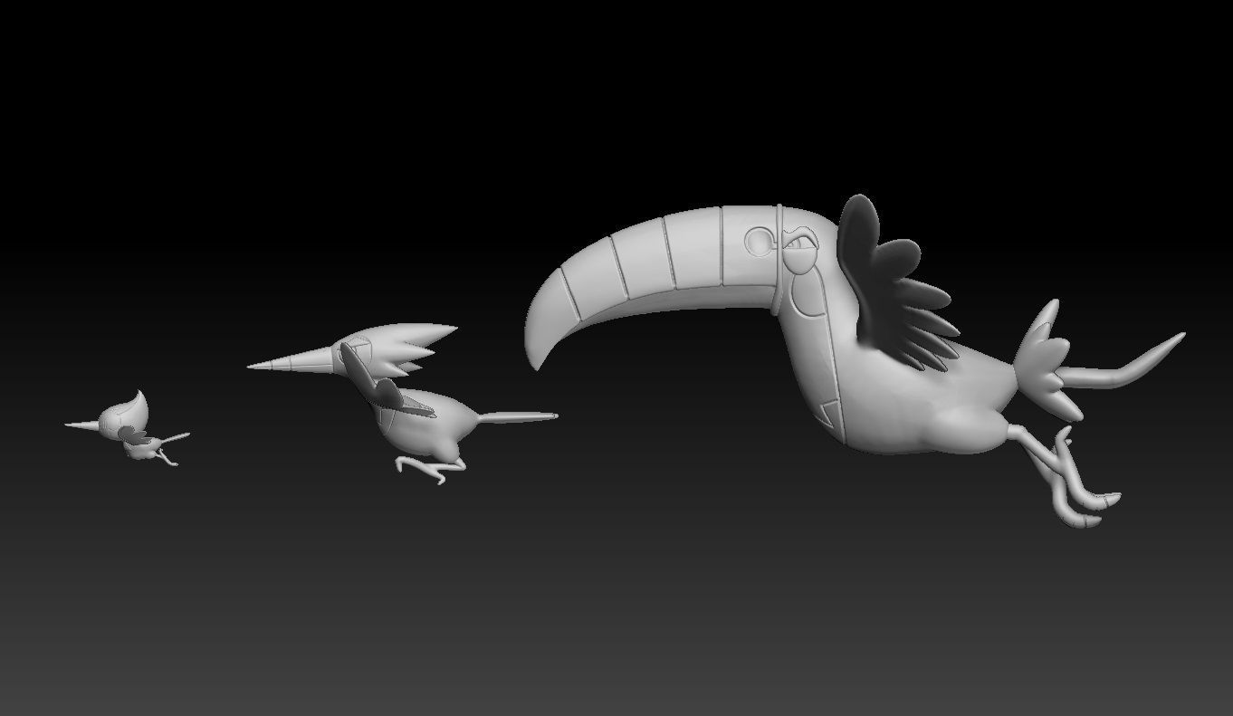 Pokemon Pikipek Trumbeak Toucannon 3D print model_2