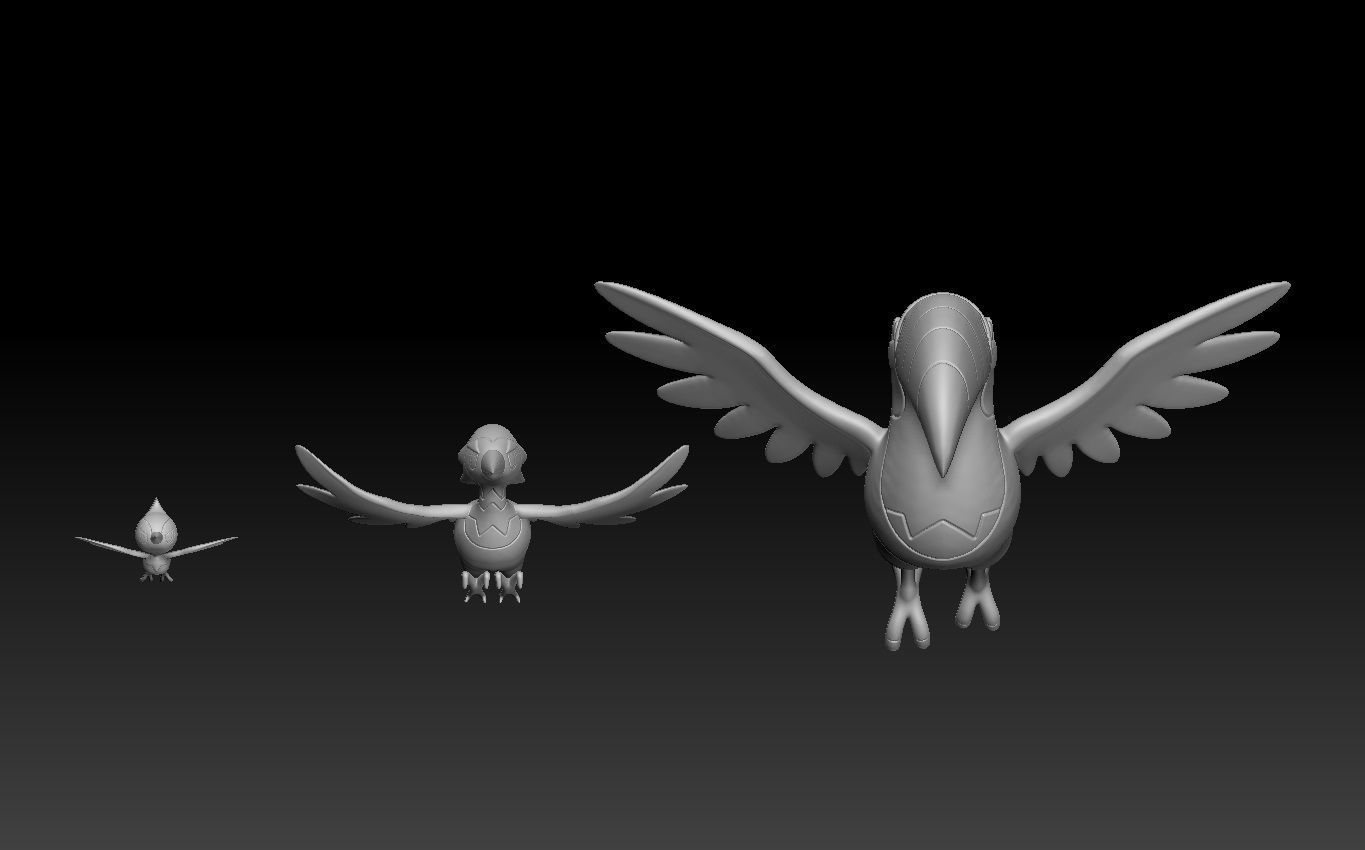 Pokemon Pikipek Trumbeak Toucannon 3D print model_1