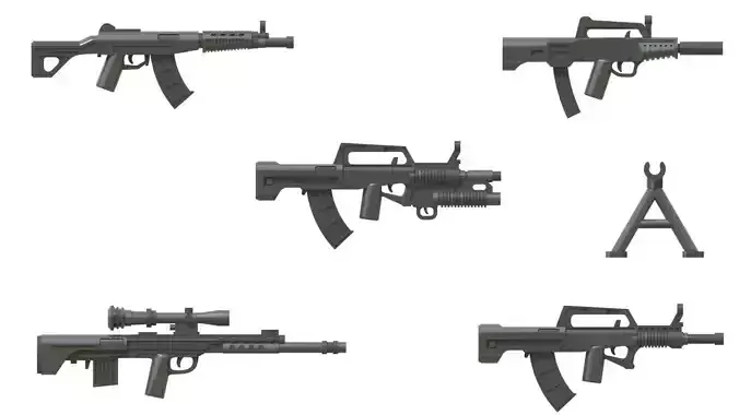 Lego Weapon Machine Gun Pack matches minifigure