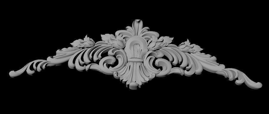 dekor shabby chic embellishment - ornate scroll 3D model_1